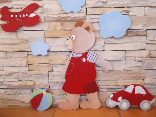 SILUETAS DE MADERA PINTADAS A MANO