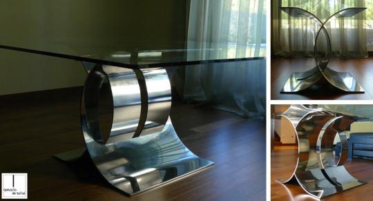 Mesa de comedor Carlovi Cruzada 165x165x73