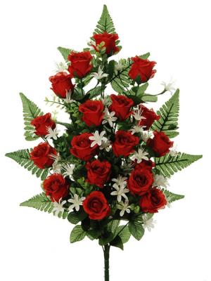 Flores artificiales santos Ramo flores artificiales capullos rosas rojo oasisdecor.com