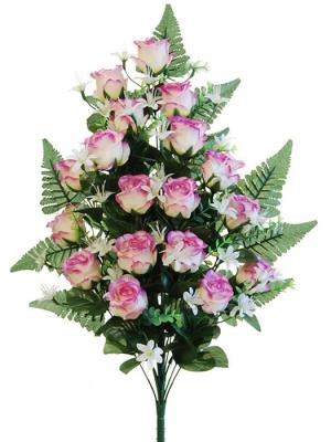 Flores artificiales santos Ramo flores artificiales capullos rosas rosa oasisdecor.com