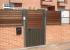 Puerta y rejas con madera