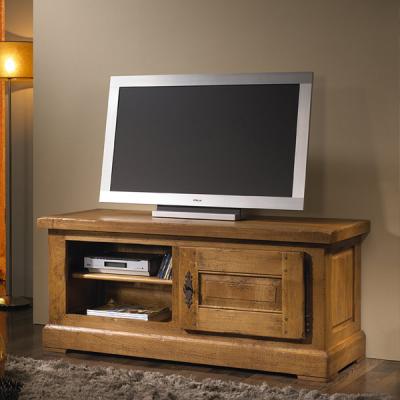 Mueble television en roble rustico.