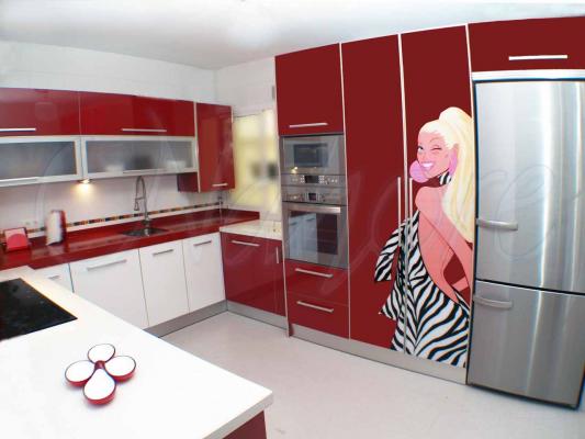 cocina de formica alto brillo