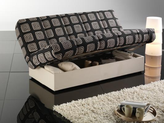 Sofa Cama Marta apertura libro HR, con interior arcón