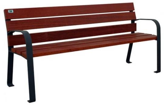 Banco urbano de madera Tropical de 1,80m