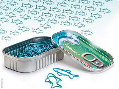Lata de clips Sardine