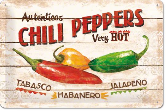 Placa metalica vintage Chili
