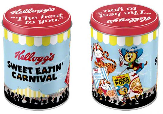 Caja metálica redonda vintage Kelloggs