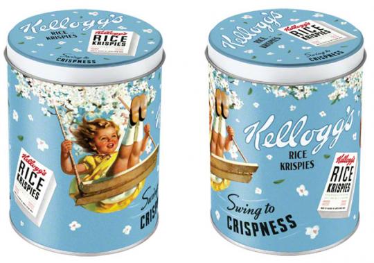Caja metálica redonda vintage Kelloggs 3