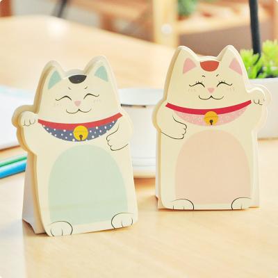 Set Post Its Gato de la Suerte Kawaii