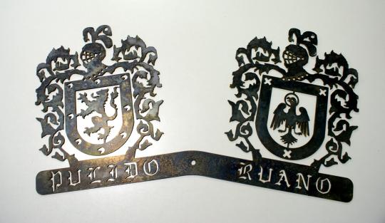 escudos heráldicos de forja y acero