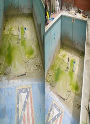 Vasos de piscina en mal estado