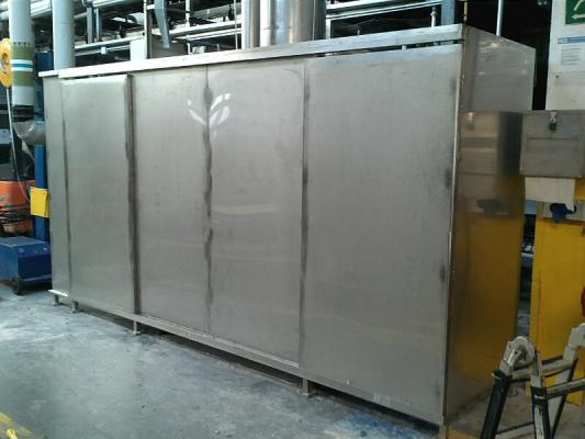 mampara para almacen en Acero Inoxidable
