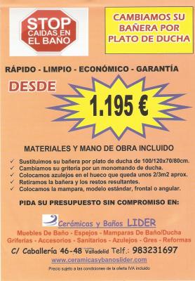 CAMBIO DE BAÑERA POR PLATO DE DUCHA EN VALLADOLID
