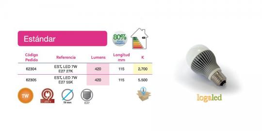 LED ESTANDAR 7W