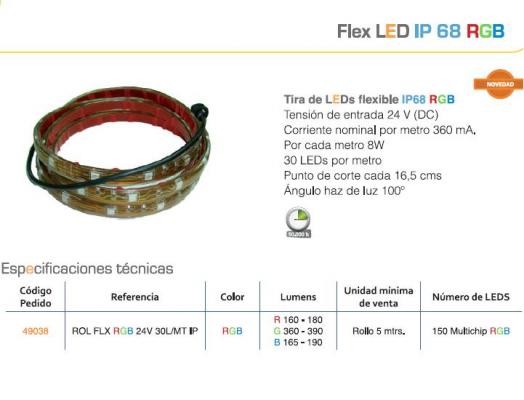 tira leds flex RGB IP68