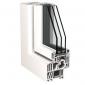 Ventana de PVC oscilobatiente 1600x1400 blanco, vidrio 4/16/4 B.E 
