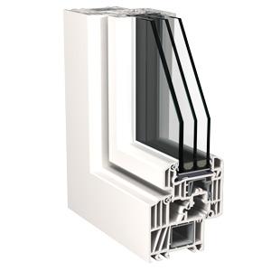 Ventana de PVC oscilobatiente 1600x1400 blanco, vidrio 4/16/4 B.E 