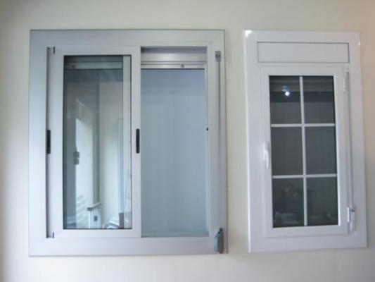 ventana corredera y abatible con palilleria.
