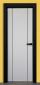 Domporte®: Puerta en roble con perfiles de aluminio negro lacada a poro abierto en blanco y negro