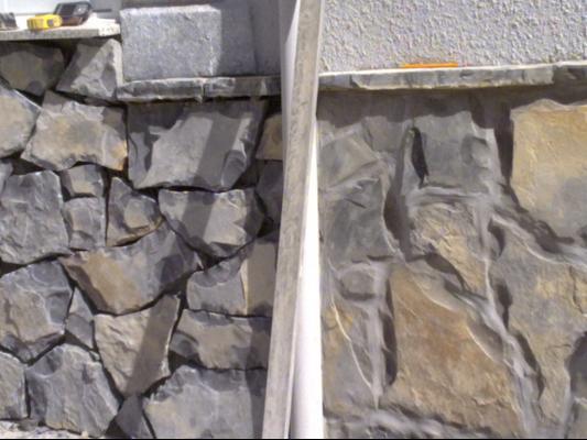 Muro de piedra: antes y despues