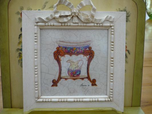 Cuadro lavabo peces
