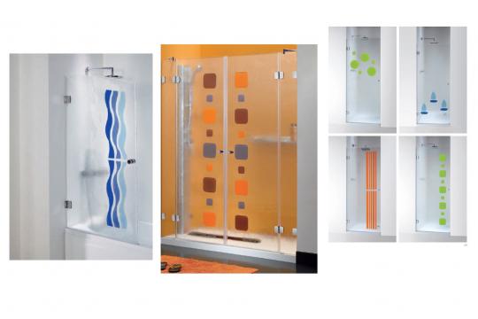 MAMPARAS DUCHA-BAÑO CON CRISTAL FUSING