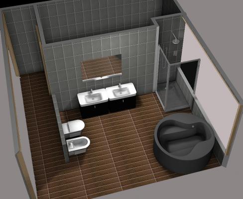 diseño en 3d de baño
