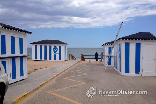 Chiringuitos modulares desmontables en madera tratada