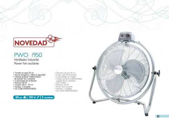 Ventilador Orbegozo Industrial Oscilante