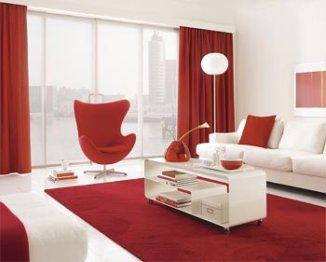 salon en rojo