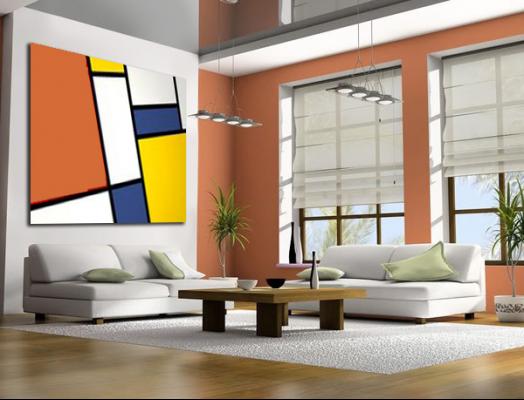 Pintura moderna estilo Mondrian