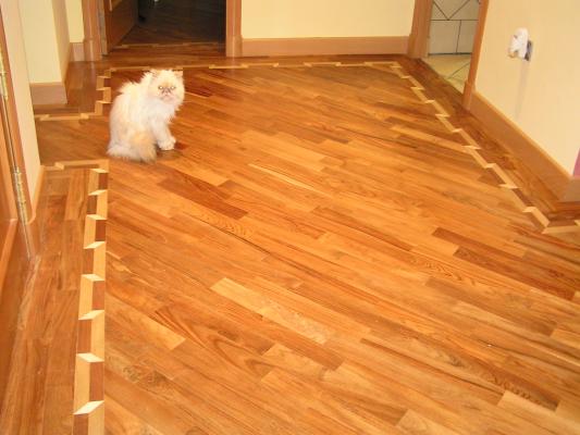 parquet de teca, terminación mate
