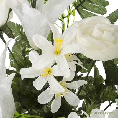 Todos los Santos. Ramo artificial flores camelias blancas con liliums 60 1 - La Llimona Todos los Santos. Ramo artificial flores camelias blancas con liliums 60 1 - La Llimona
