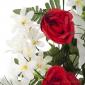 Todos los Santos. Ramo artificial flores camelias rojas con liliums 60 1 - La Llimona Todos los Santos. Ramo artificial flores camelias rojas con liliums 60 1 - La Llimona