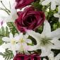Todos los Santos. Ramo artificial flores camelias malvas con liliums 60 1 - La Llimona Todos los Santos. Ramo artificial flores camelias malvas con liliums 60 1 - La Llimona