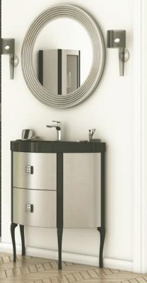 Mueble de baño Sena combinado de 100 cms negro - plata brillo. Mueble de baño Sena combinado de 100 cms negro - plata brillo.