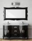 Mueble de baño Venezia 2 senos negro brillo.