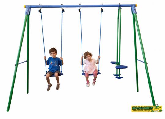 Columpio Metal Triple MASGAMES con cara a cara