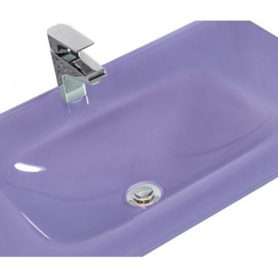 Lavabo cristal templado lila 610 / 810 mm.