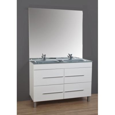 Conjunto mueble de baño malera duo 120 cm. blanco basic