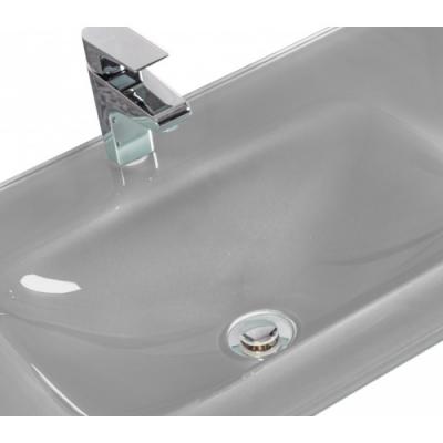 Lavabo cristal templado gris 610 / 810 mm.