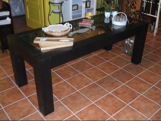 mesa comedor con cristal