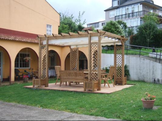 pergola con celosias