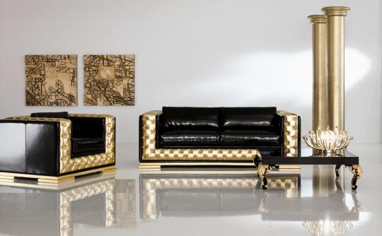 Sofisticación en Salón Oro-Negro
