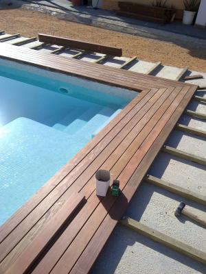 Instalacion Madera IPÉ en Piscina 1