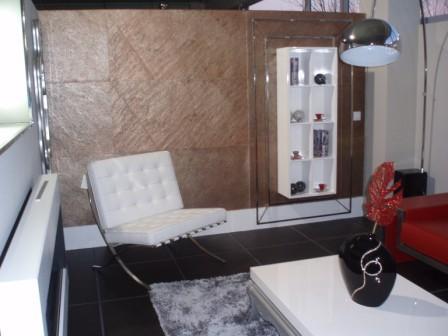 Decoracion interior realizada con piedra Natural Stoneplus.