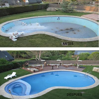 Reforma de piscina y jardin en Navacerrada