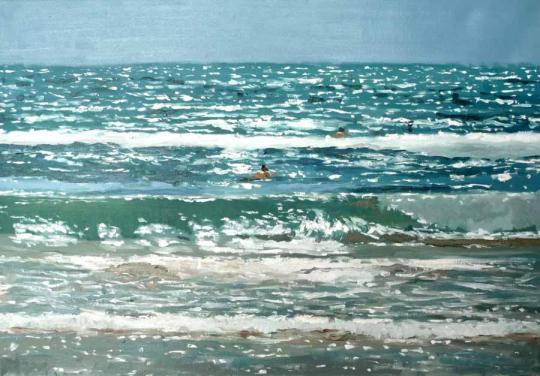 marina de valencia,oleo sobre lienzo