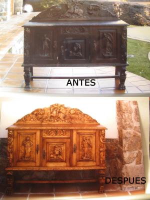 Restauracion aparador estilo Renacimiento